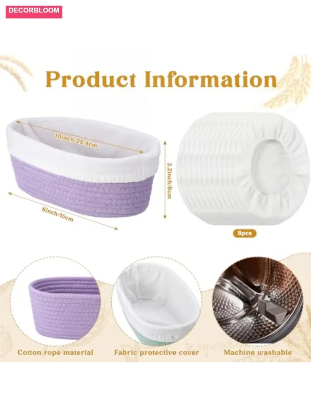 Bread Proofing Basket Set 10